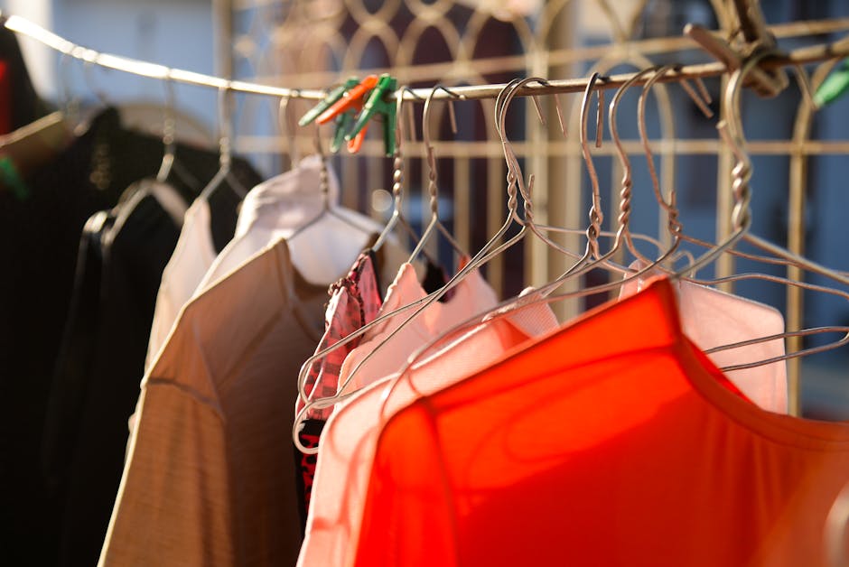 Efficient reach-in closet layout with hanging rails